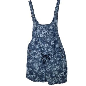 Y2k‎ Unionbay tropical romper overalls denim womens size small